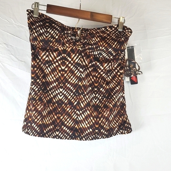 NWT Badgley Mischka‎ Halterneck Tankini Swim Top - Picture 1 of 5